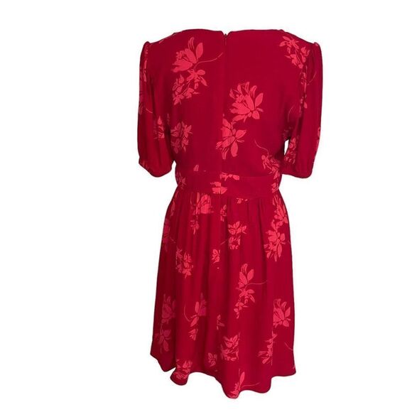 Chelsea28 Red Floral Button Front Dress size Medium - Picture 2 of 15